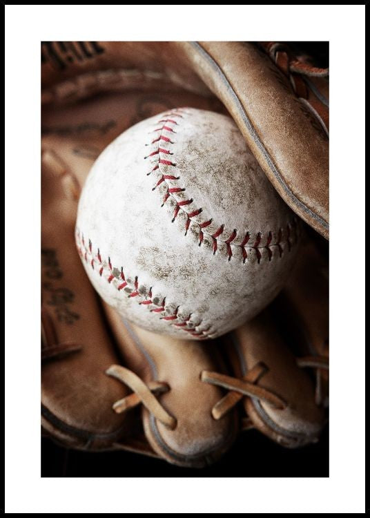 Baseball in Glove Poster