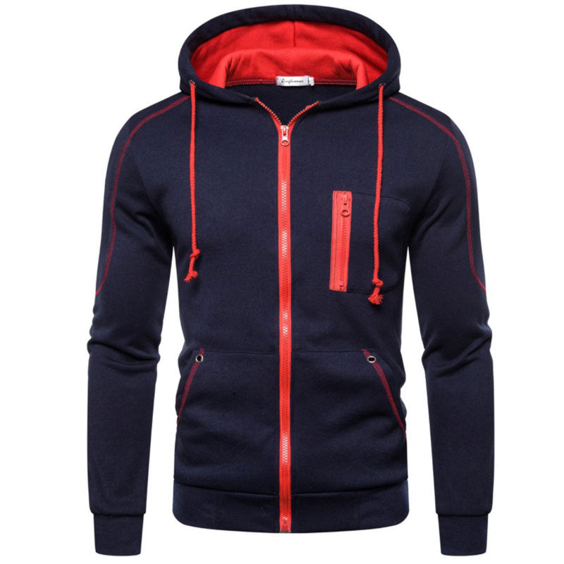 New Men's Sports Cardigan Hooded Sweater