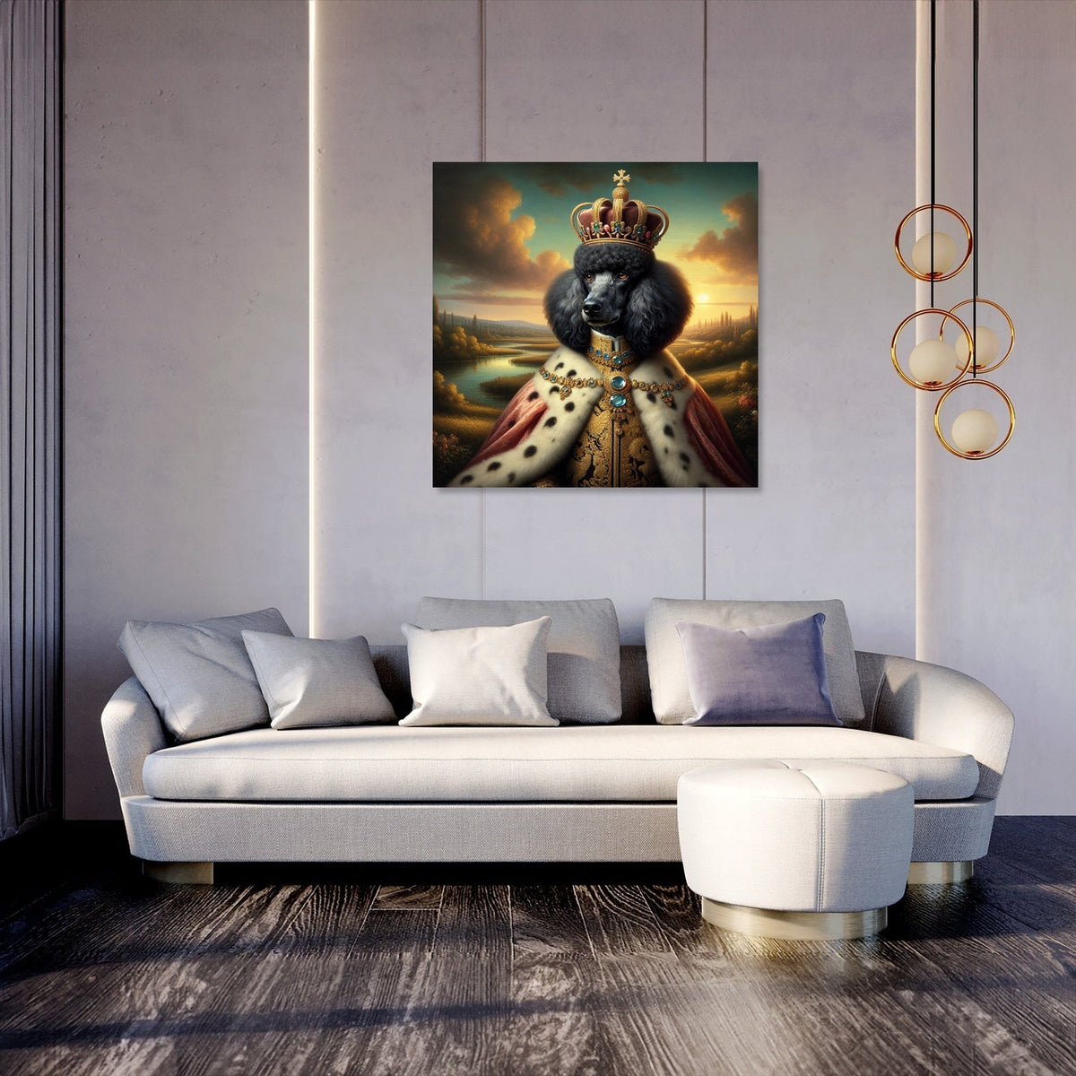Regal Poodle Majesty Canvas