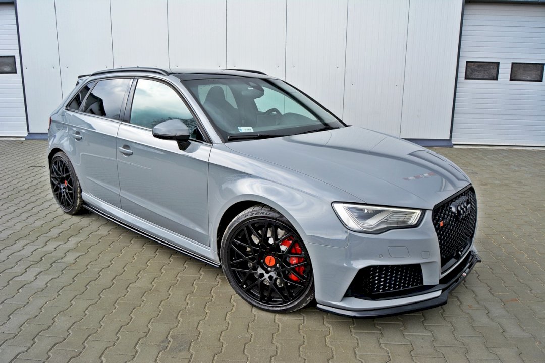 Maxton Design - Aftermarket  FRONT SPLITTER V.2 AUDI RS3 8VA SPORTBACK PRE-FACELIFT (2015-2016)