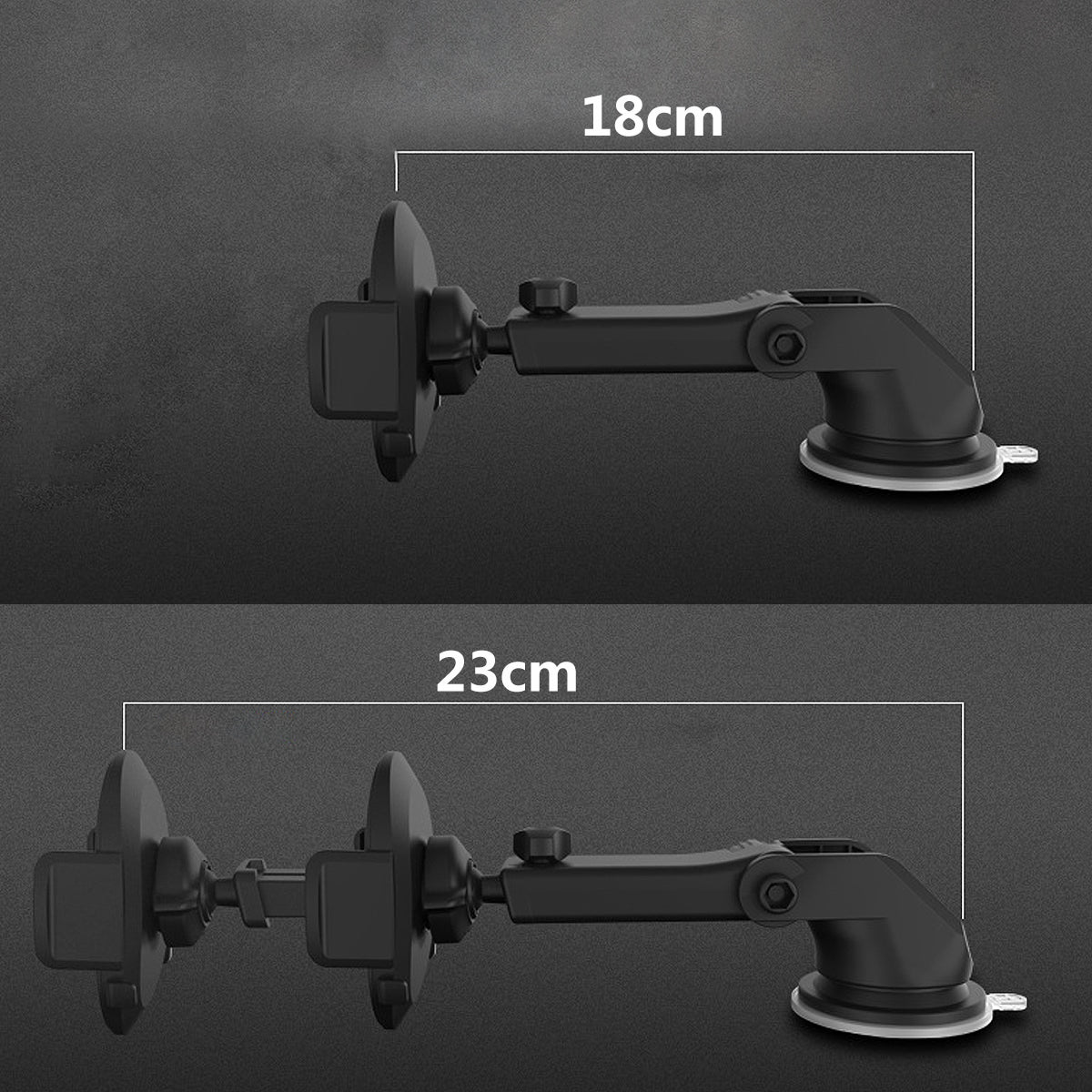 Telescopic Car Phone Holder - Long Rod Dashboard Suction Cup Mount