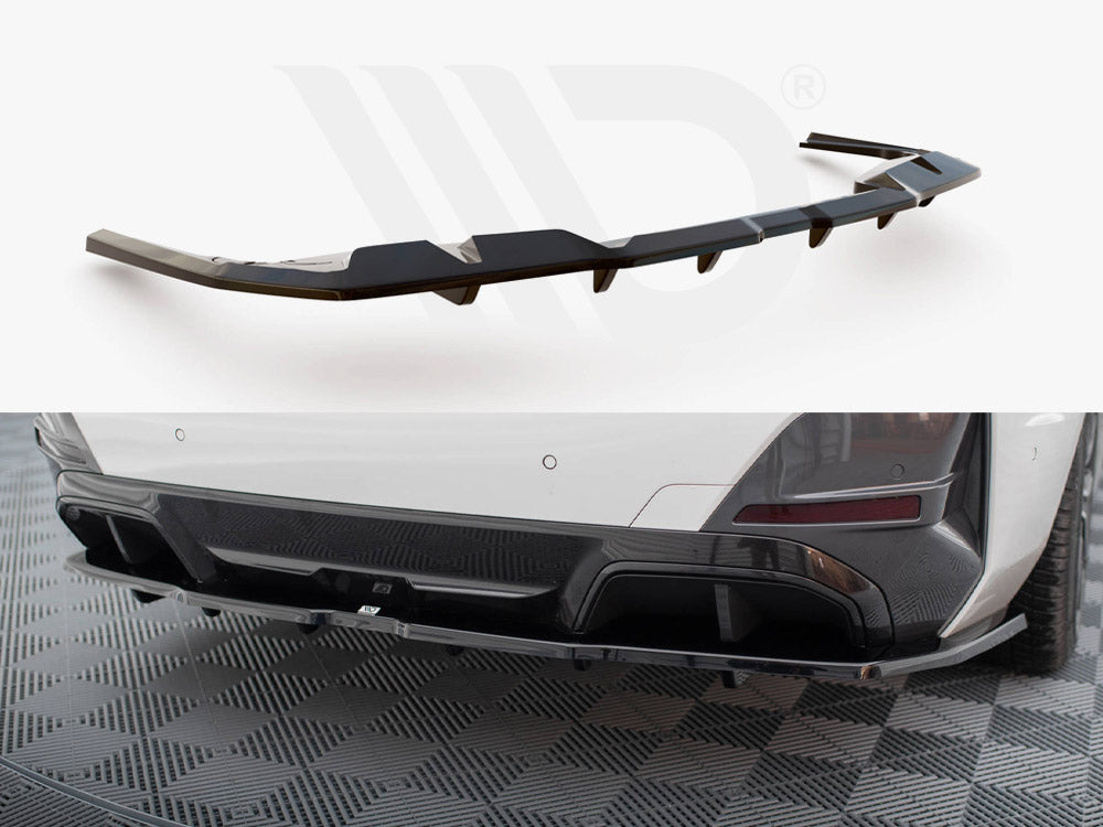 Maxton Design - Aftermarket  CENTRAL REAR SPLITTER (VERTICAL BARS) V.1 BMW I4 M-PACK G26