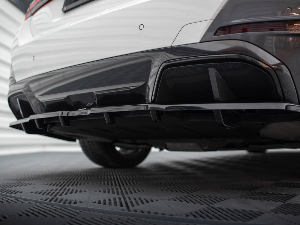 Maxton Design - Aftermarket  CENTRAL REAR SPLITTER (VERTICAL BARS) V.1 BMW I4 M-PACK G26