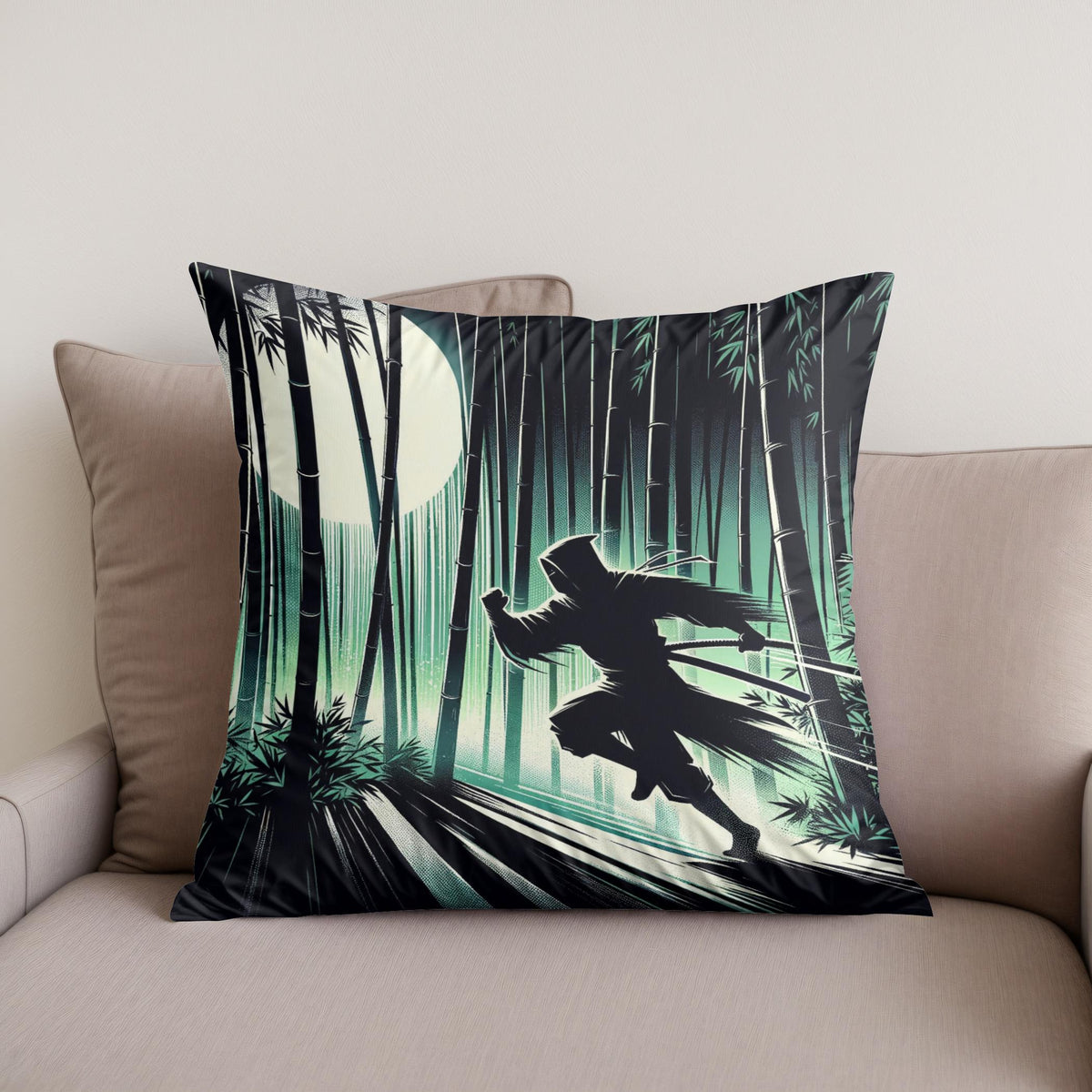 Ninja Moonlight Cotton Cushion