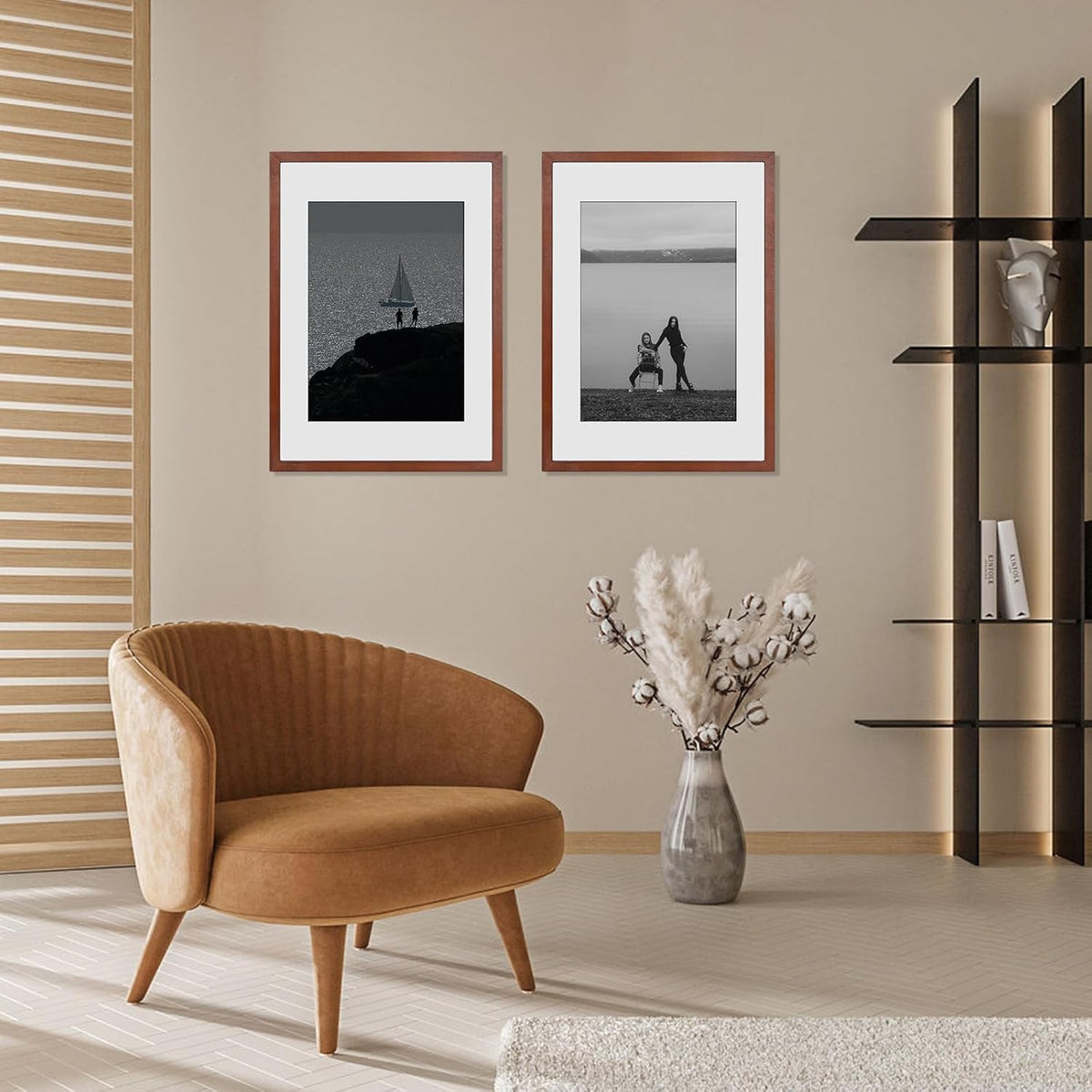 A2 Poster Frame 16.5x23.4in Natural Wood Picture Frame Acrylic Glass HOHIYO