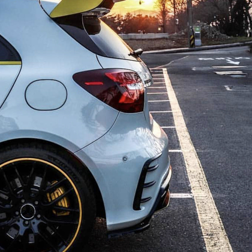 Gloss Black Rear Canards for Mercedes Benz W176 A Class AMG 13-18