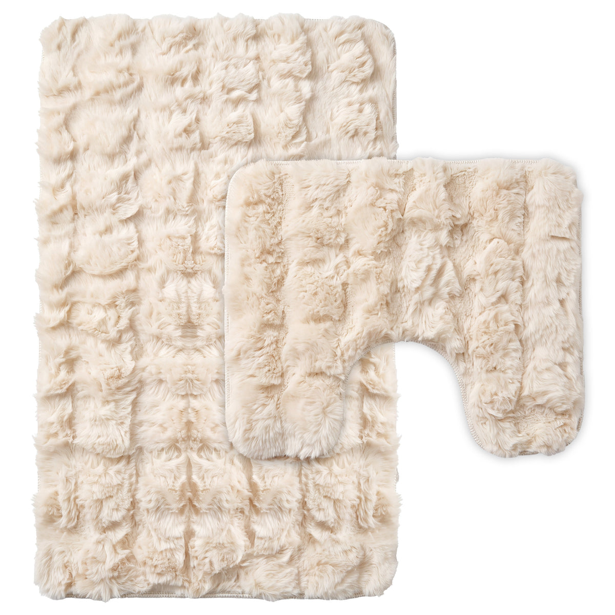 OLIVIA ROCCO 2 Piece Bath Mat Set Non Slip Super Absorbent Quick Dry Extra Soft Plush Rug