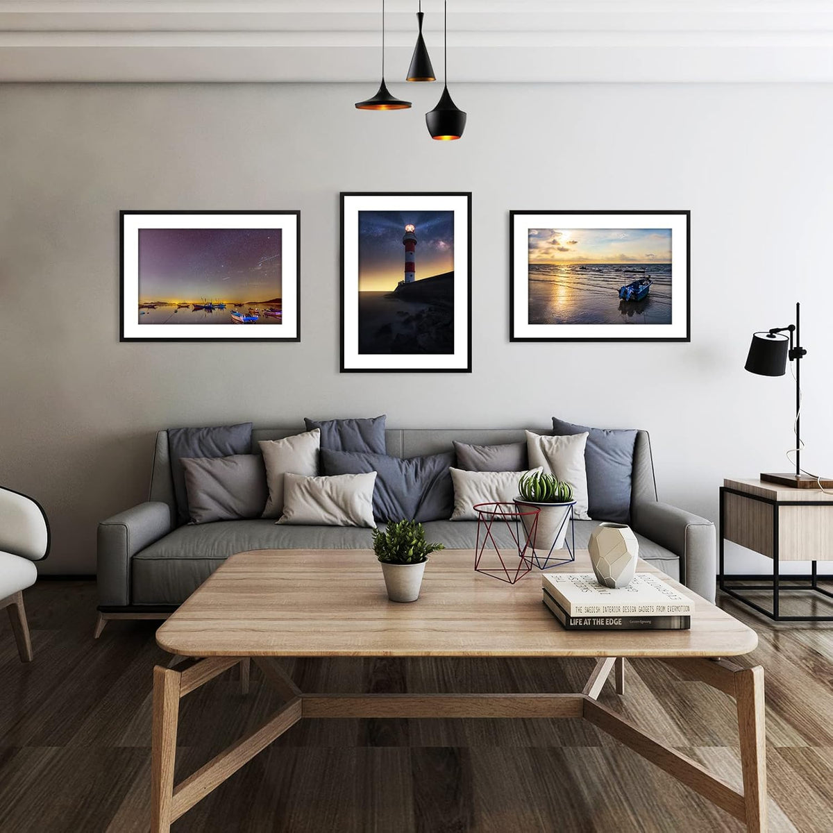 Poster Frame 50x70cm Solid Wood Black Picture Frame Plexiglass Display