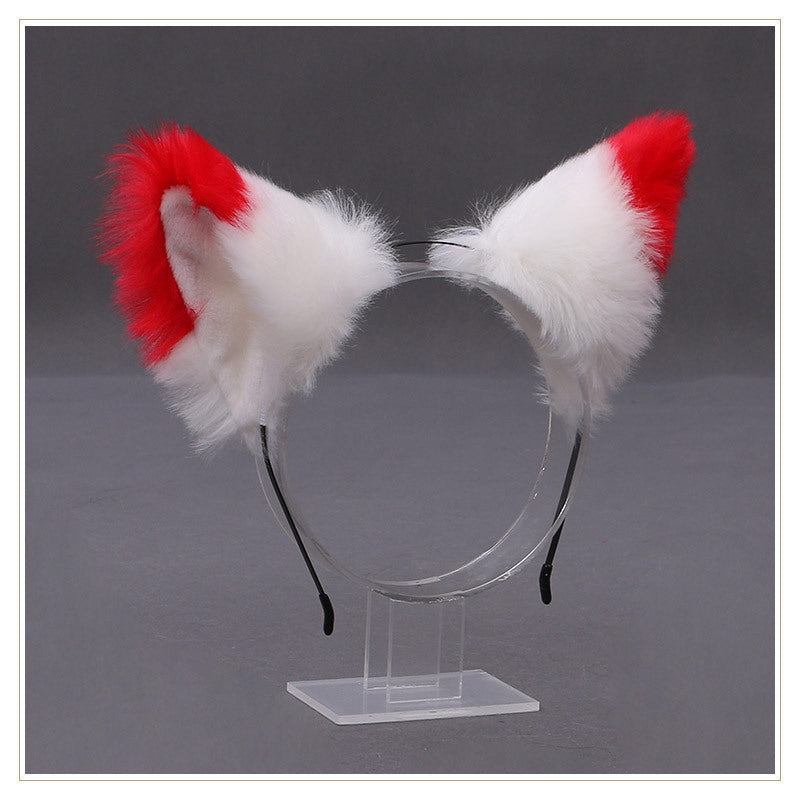 Handmade Plush Fox Ears Hair Clip - Japanese Lolita Style