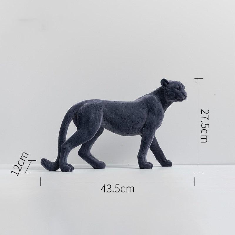 Luxury Leopard Resin Sculpture | Premium Home Decor Statue for Living Room & Office