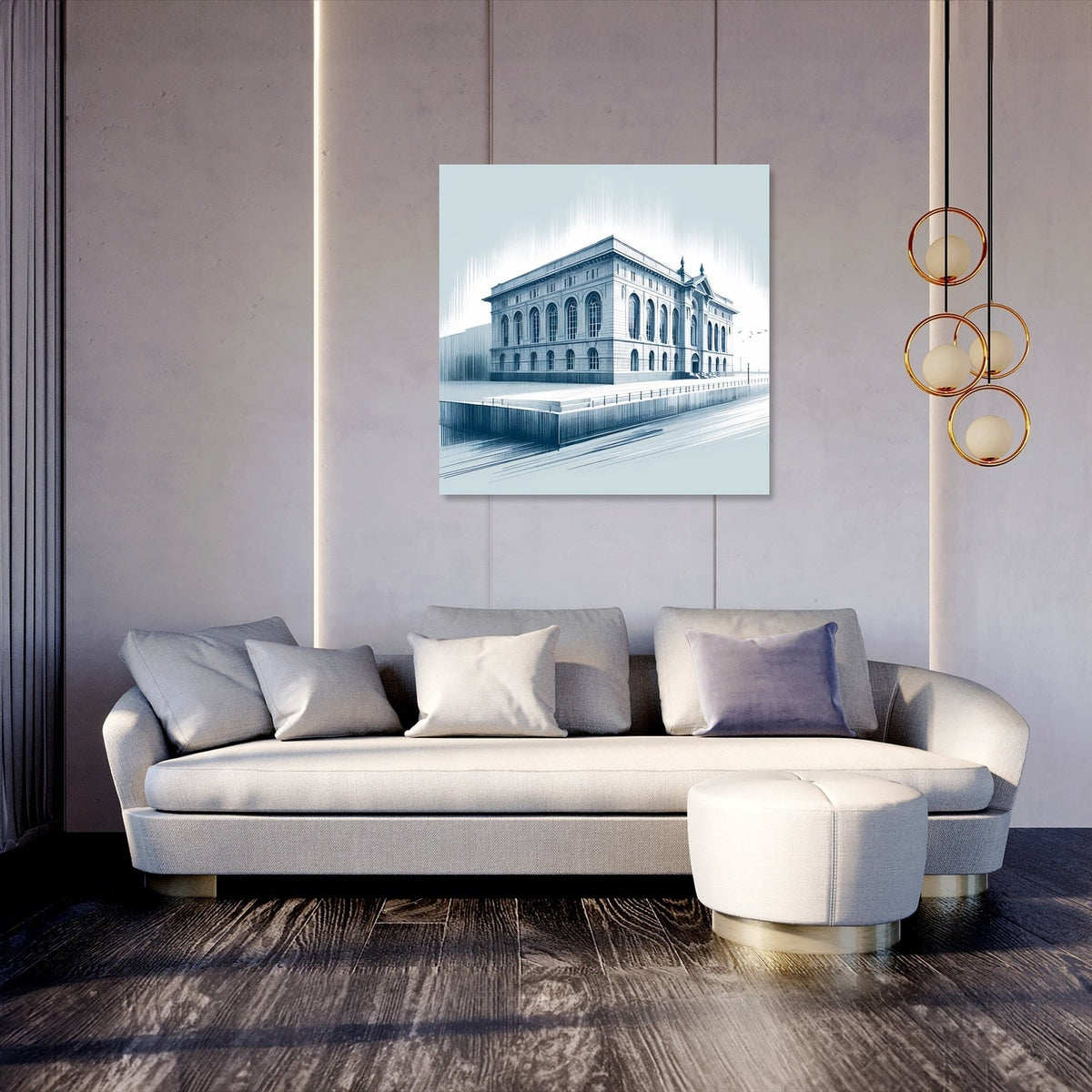 Minimalist Merseyside Maritime Museum Liverpool Canvas