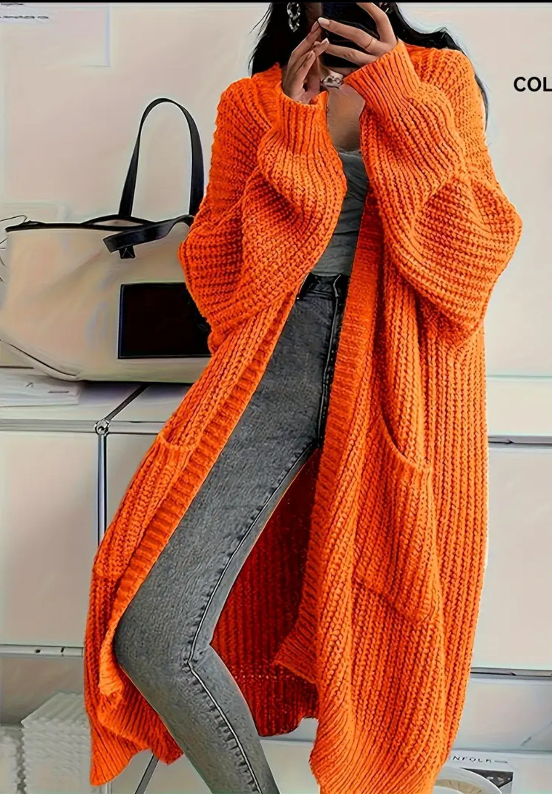 Idle Style Loose Thick Knitted Coat For Women