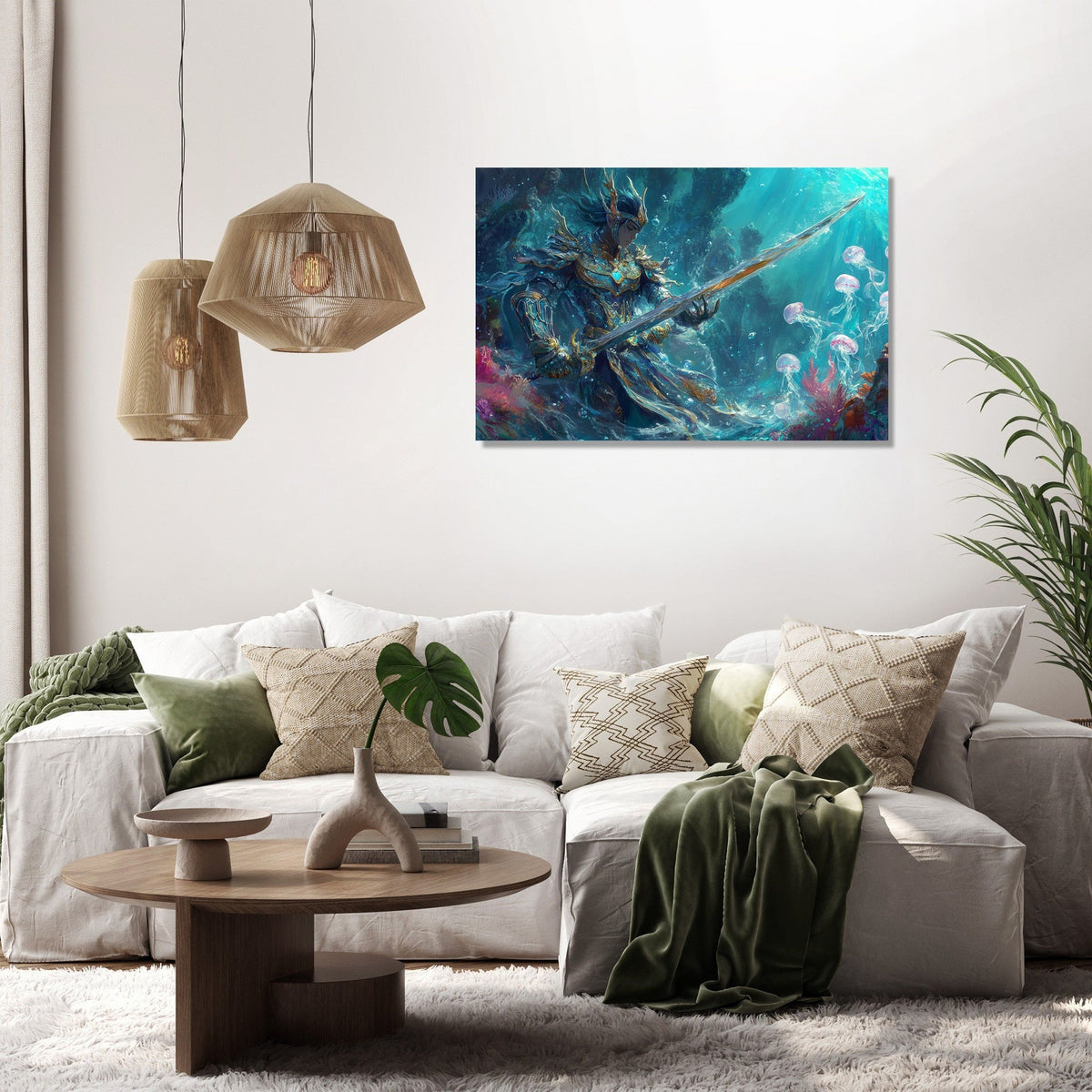 Mythical Abyss Warrior Canvas