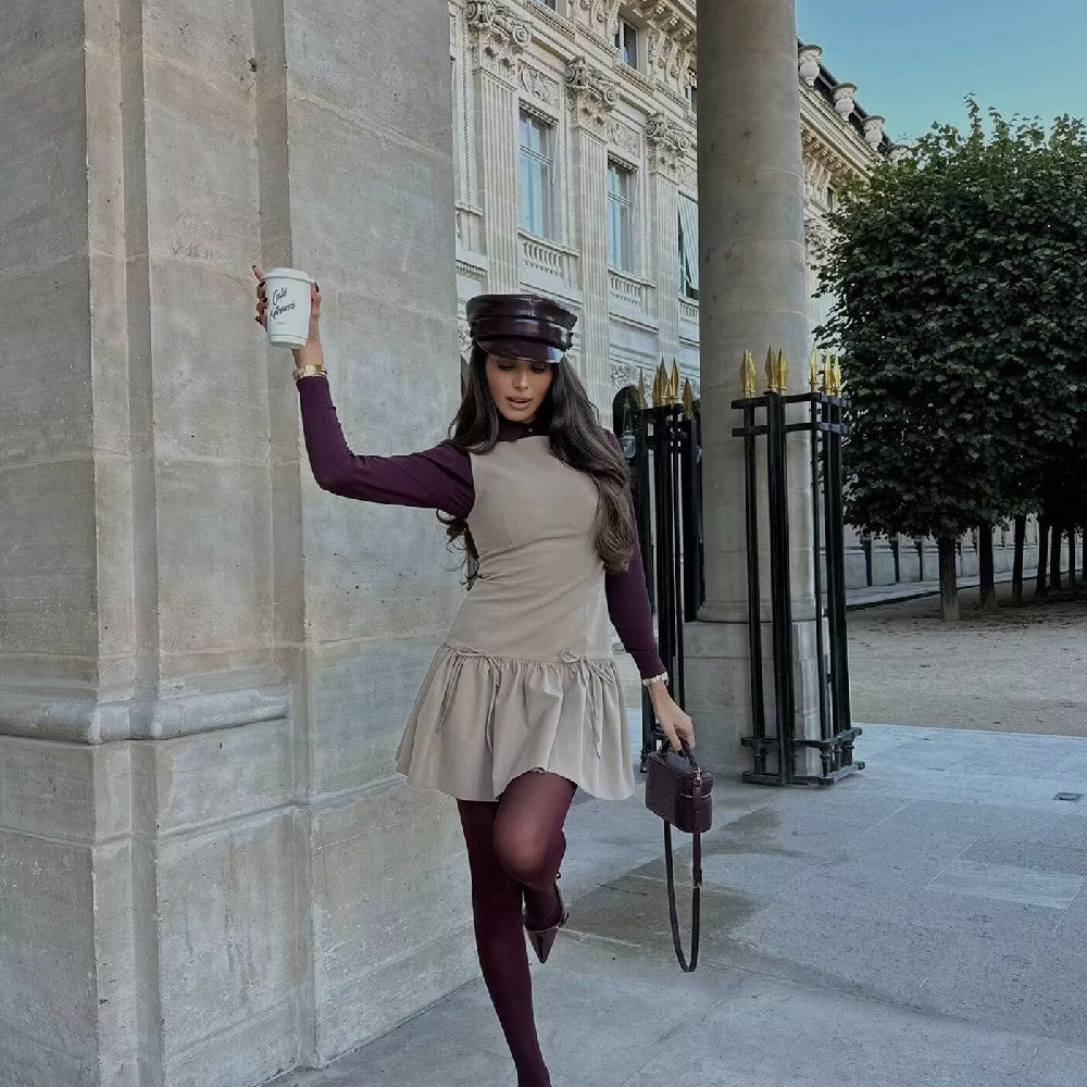 Lace-up Vest-style Casual Dress For Women