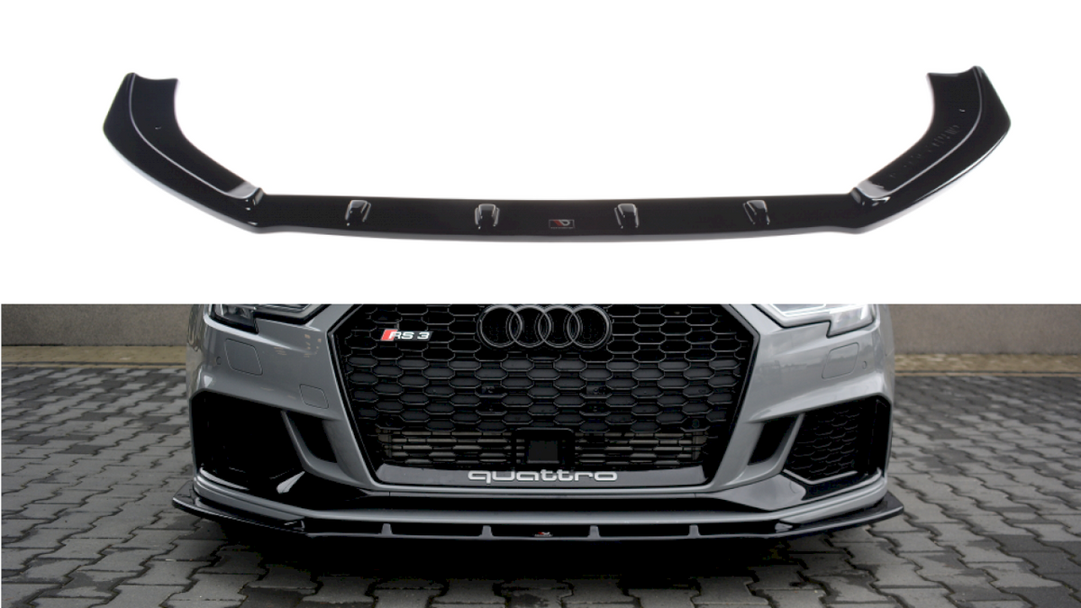 Maxton Design - Aftermarket  FRONT SPLITTER V.1 AUDI RS3 8V FACELIFT SEDAN (2017-20)