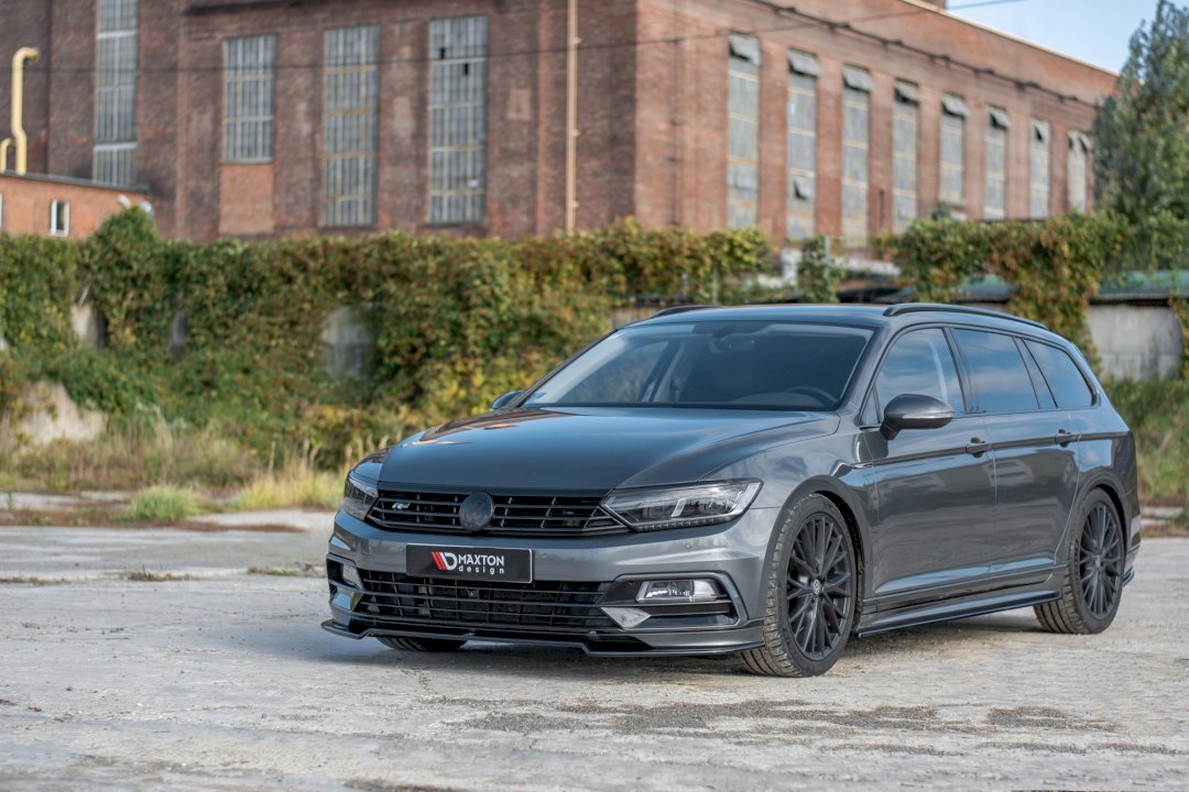 Maxton Design - Aftermarket  FRONT SPLITTER V.2 VOLKSWAGEN PASSAT R-LINE B8 (2015-19)