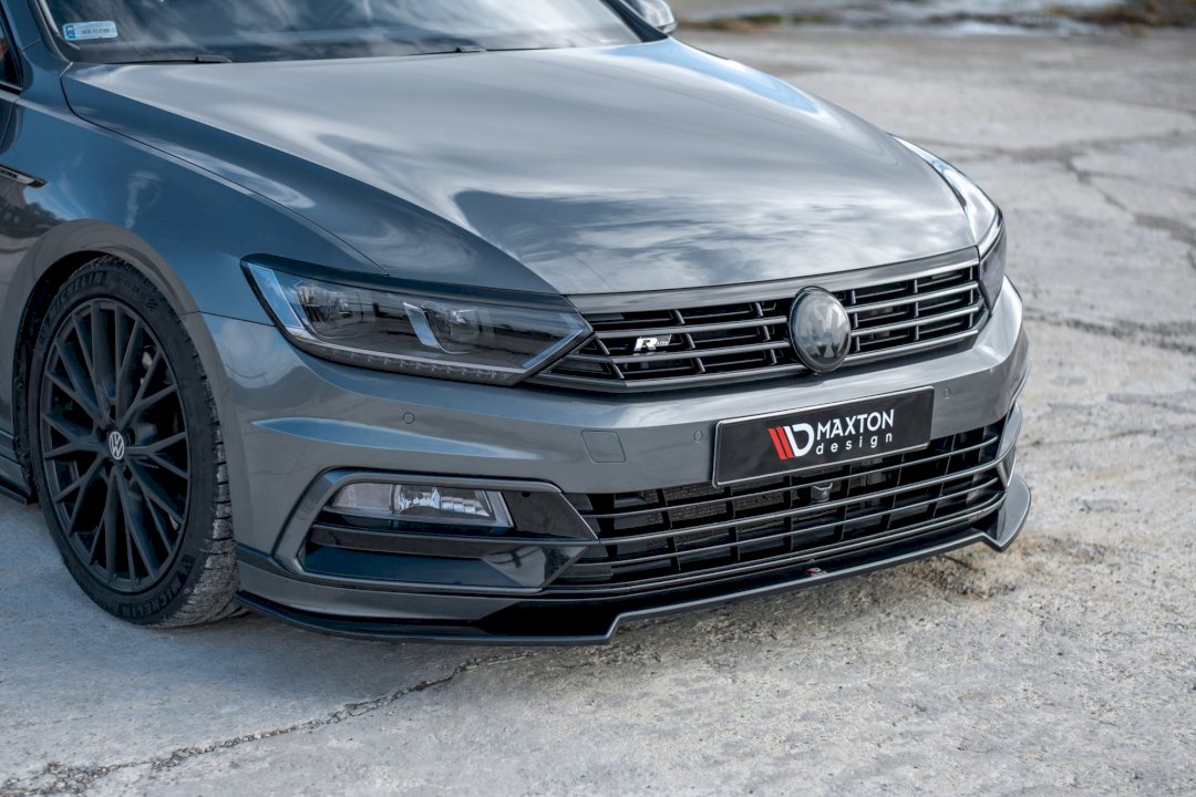 Maxton Design - Aftermarket  FRONT SPLITTER V.2 VOLKSWAGEN PASSAT R-LINE B8 (2015-19)