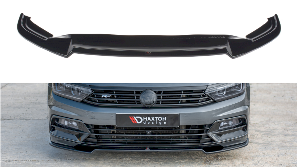 Maxton Design - Aftermarket  FRONT SPLITTER V.2 VOLKSWAGEN PASSAT R-LINE B8 (2015-19)