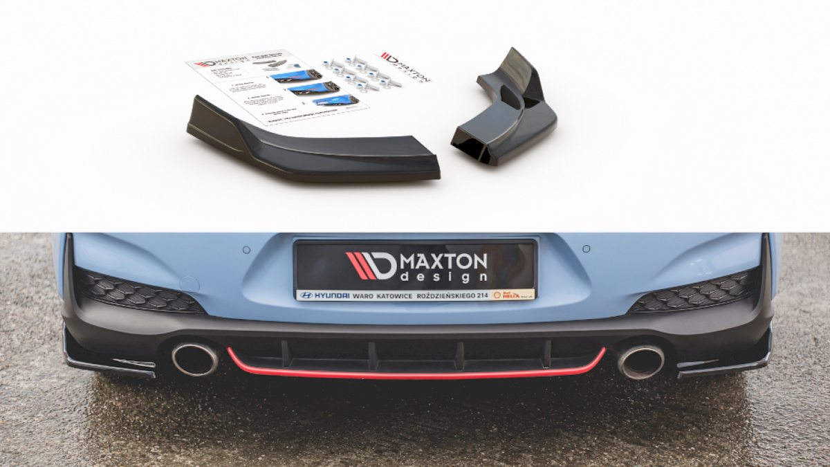 Maxton Design - Aftermarket  REAR SIDE SPLITTERS V.3 HYUNDAI I30 N MK3 HATCHBACK (2017-2020)