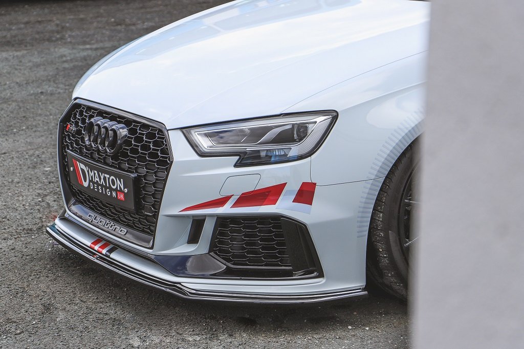 **CLEARANCE** Maxton Design - Aftermarket  FRONT SPLITTER V.2 AUDI RS3 8V FACELIFT SPORTBACK (2017-2020) (NO RETURN)