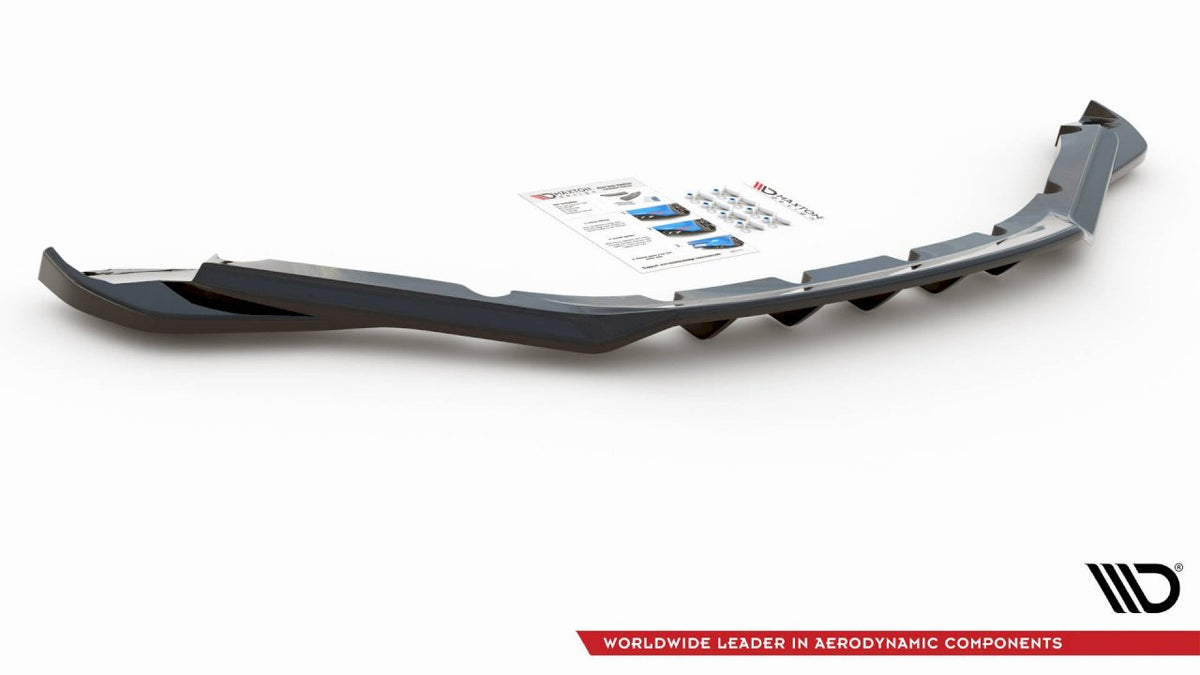 Maxton Design - Aftermarket  CENTRAL REAR SPLITTER (W/ VERTICAL BARS) BMW I8 (2014-2020)