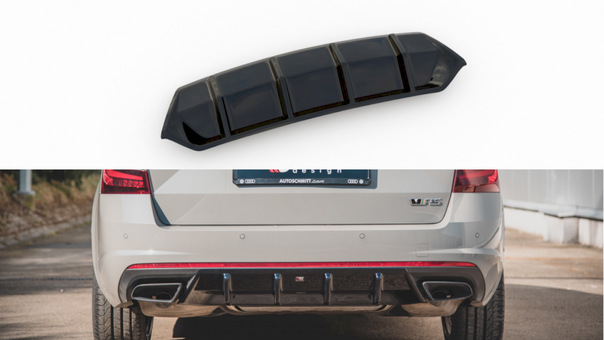 Maxton Design - Aftermarket  REAR VALANCE V.1 SKODA OCTAVIA VRS MK3/ MK3.5 HATCHBACK/ ESTATE