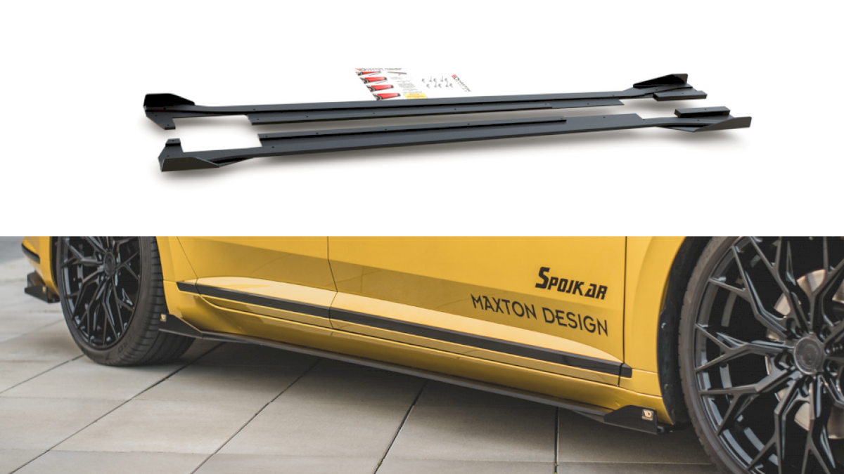 Maxton Design - Aftermarket  Street PRO Side Skirt Diffusers + Flaps Volkswagen Arteon R-Line Sedan / Shooting Brake Mk1