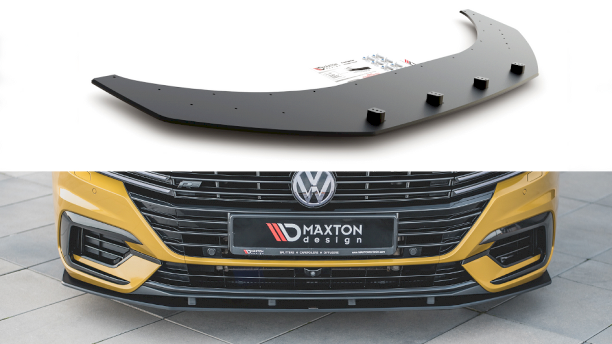 Maxton Design - Aftermarket  Street PRO Front Splitter Volkswagen Arteon R-Line Sedan / Shooting Brake Mk1