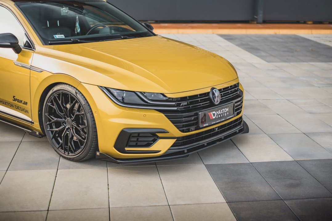 Maxton Design - Aftermarket  Street PRO Front Splitter + Flaps Volkswagen Arteon R-Line Sedan / Shooting Brake Mk1