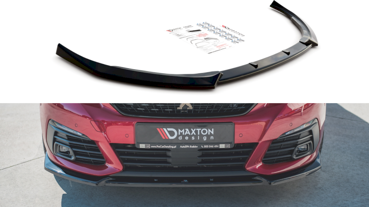 Maxton Design - Aftermarket  FRONT SPLITTER V1 PEUGEOT 308 GT MK2 FACELIFT (2017-)