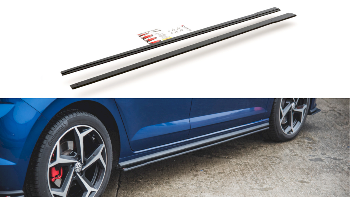 Maxton Design - Aftermarket  STREET PRO SIDE SKIRTS DIFFUSERS VW POLO GTI MK6 (2017-2021)