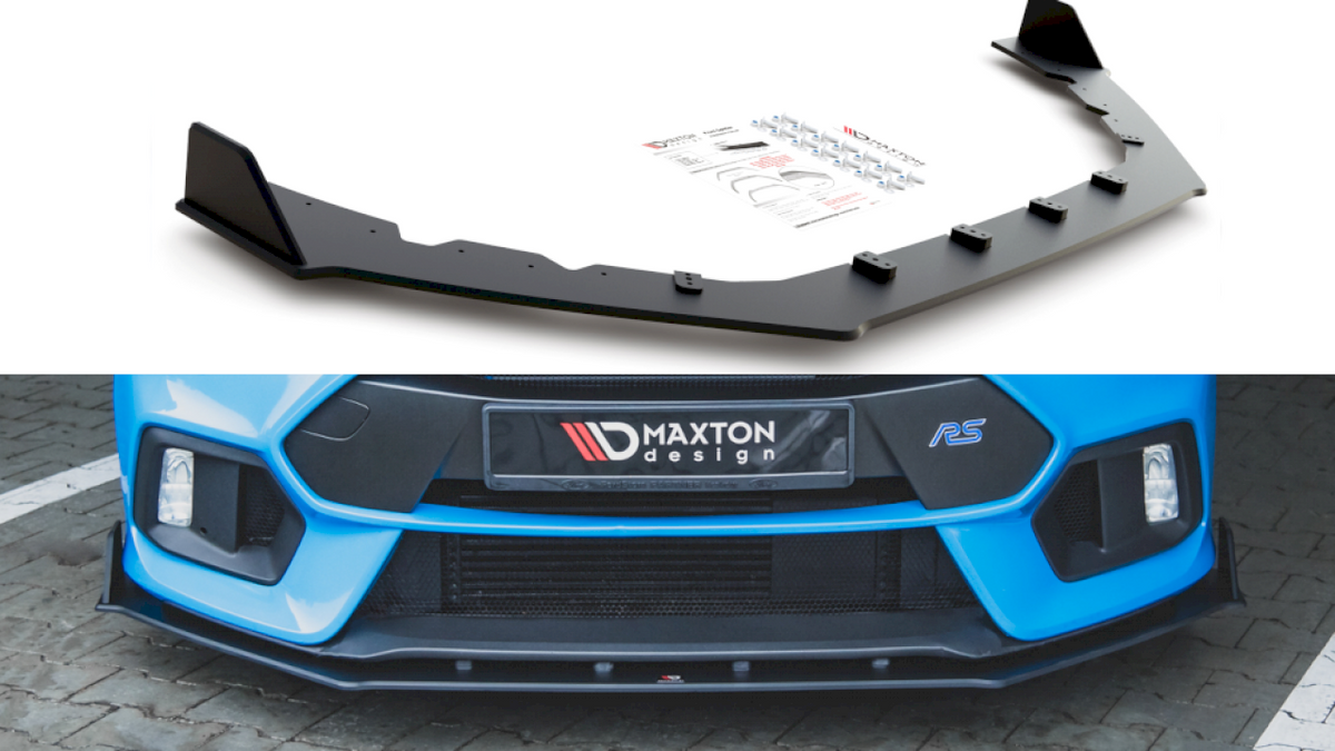 Maxton Design - Aftermarket  STREET PRO DURABILITY FRONT SPLITTER V2 FORD FOCUS RS MK3 (2015-2018)