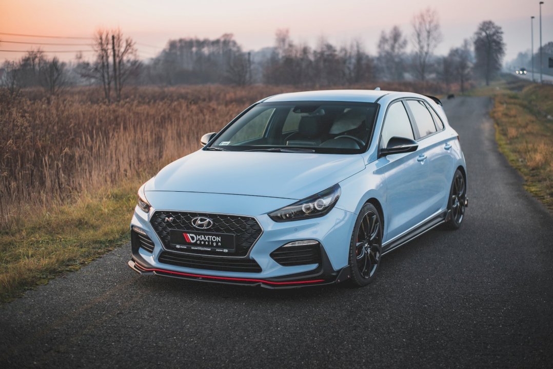 Maxton Design - Aftermarket  FRONT SPLITTER V.6 + FLAPS HYUNDAI I30 N MK3 HATCHBACK / FASTBACK