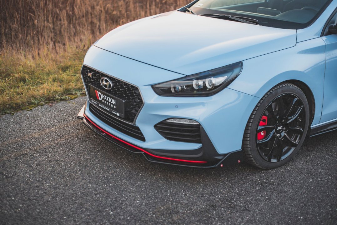 Maxton Design - Aftermarket  FRONT SPLITTER V.6 + FLAPS HYUNDAI I30 N MK3 HATCHBACK / FASTBACK
