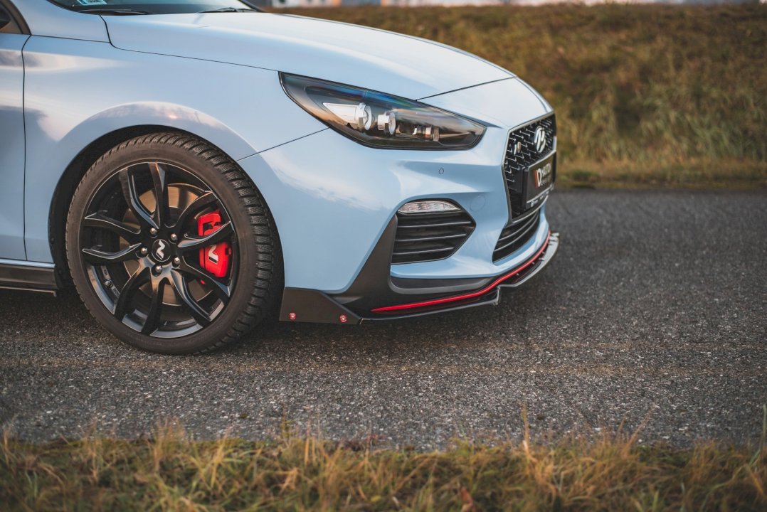 Maxton Design - Aftermarket  FRONT SPLITTER V.6 + FLAPS HYUNDAI I30 N MK3 HATCHBACK / FASTBACK