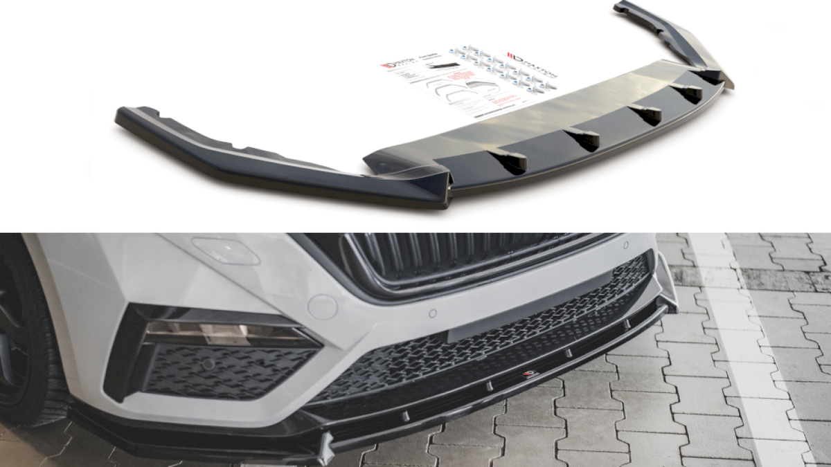 Maxton Design - Aftermarket  FRONT SPLITTER V1 SKODA OCTAVIA RS MK4 (2020-2024)