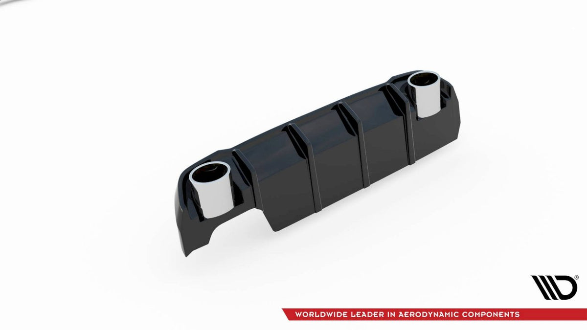 Maxton Design - Aftermarket  REAR VALANCE + EXHAUST ENDS IMITATION PEUGEOT 308 SW MK2 FACELIFT (2017-2021)