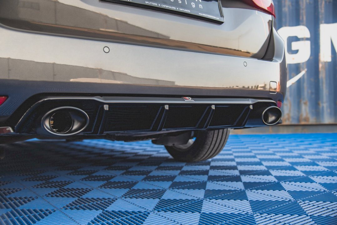 Maxton Design - Aftermarket  REAR VALANCE + EXHAUST ENDS IMITATION PEUGEOT 308 SW MK2 FACELIFT (2017-2021)