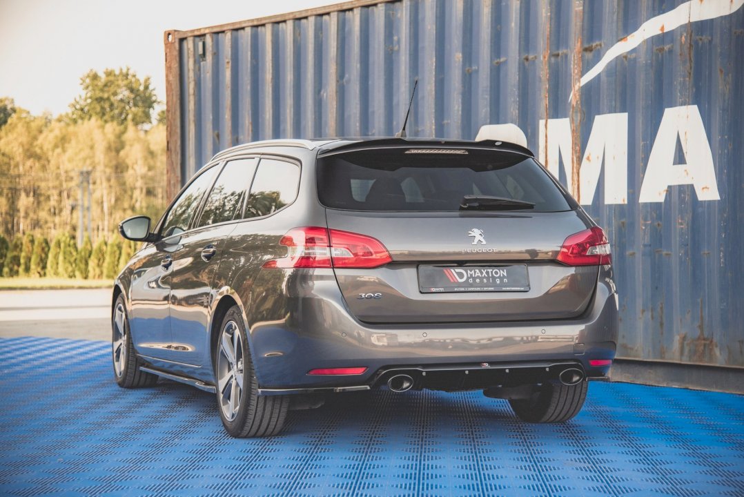 Maxton Design - Aftermarket  REAR VALANCE + EXHAUST ENDS IMITATION PEUGEOT 308 SW MK2 FACELIFT (2017-2021)