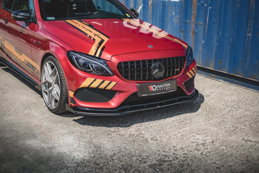 Maxton Design - Aftermarket   Street PRO Front Splitter + Flaps Mercedes-AMG C43 / AMG-Line Coupe C205
