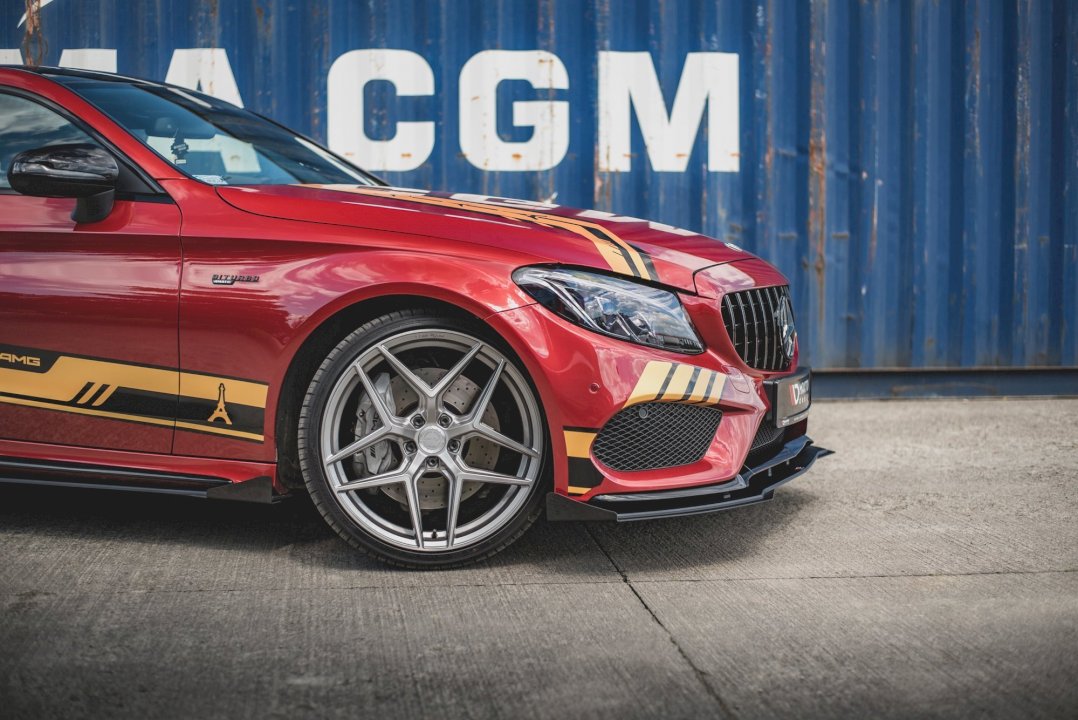 Maxton Design - Aftermarket   Street PRO Front Splitter + Flaps Mercedes-AMG C43 / AMG-Line Coupe C205