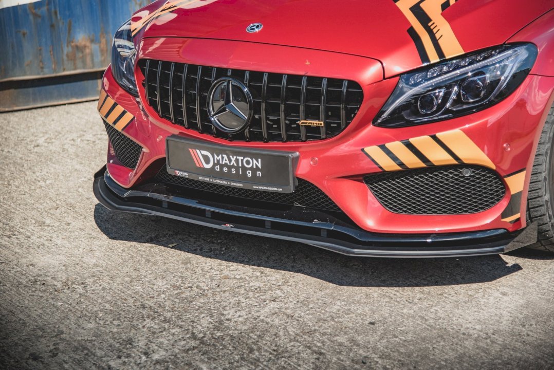 Maxton Design - Aftermarket   Street PRO Front Splitter + Flaps Mercedes-AMG C43 / AMG-Line Coupe C205