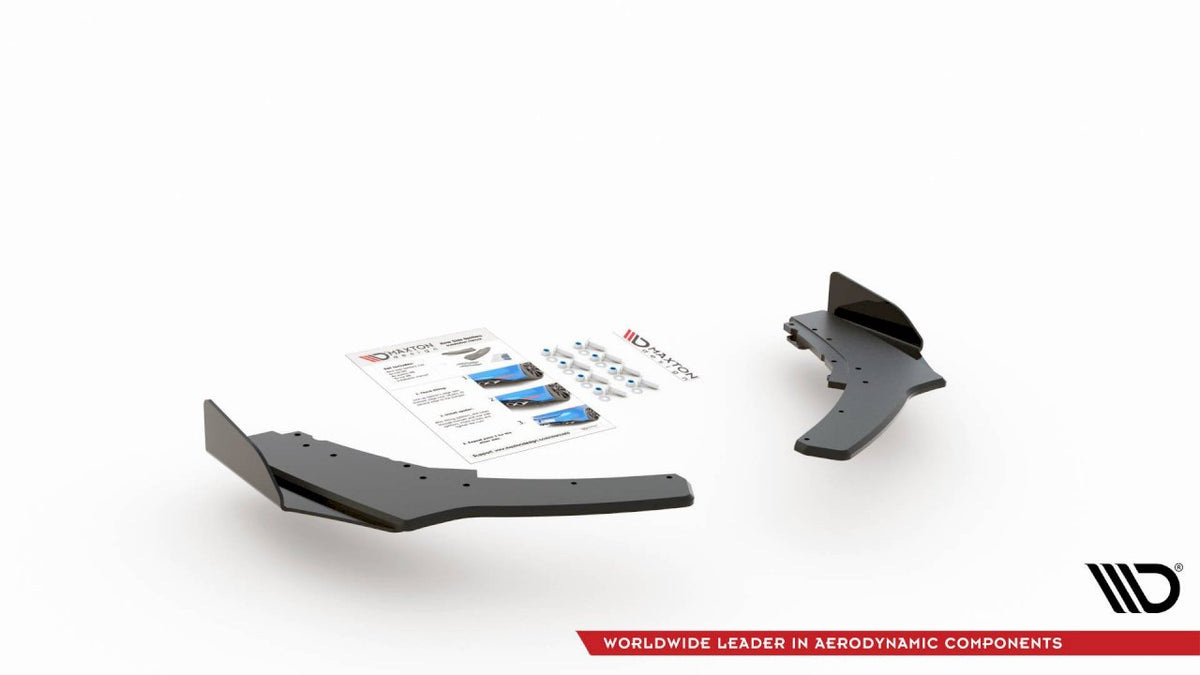 Maxton Design - Aftermarket  STREET PRO DURABILITY REAR SIDE SPLITTERS V2 (+FLAPS) BMW 1 F20 M-PACK FACELIFT / M140I (2015-2019)