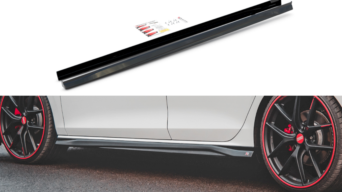 Maxton Design - Aftermarket  SIDE SKIRTS DIFFUSERS V.3 VOLKSWAGEN GOLF GTI / GTE / GTI CLUBSPORT / R-LINE MK8