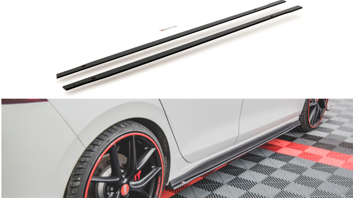 Maxton Design - Aftermarket  STREET PRO SIDE SKIRTS DIFFUSERS VOLKSWAGEN GOLF GTI / GTE / GTI CLUBSPORT / R-LINE MK8