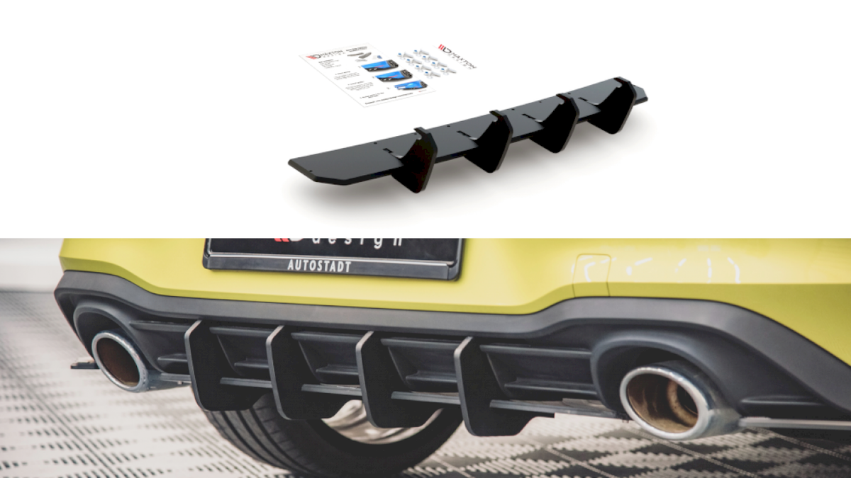 Maxton Design - Aftermarket  STREET PRO REAR DIFFUSER V1 VW GOLF 8 GTI CLUBSPORT (2020-)