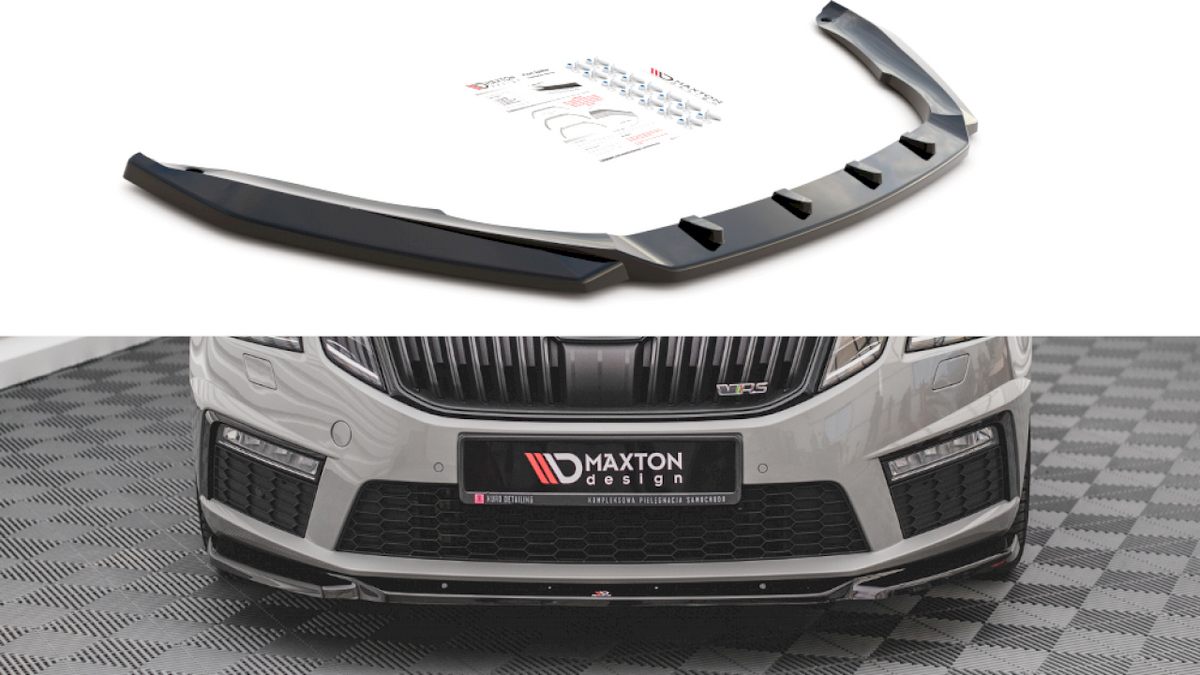 Maxton Design - Aftermarket  FRONT SPLITTER V.3 SKODA OCTAVIA RS MK3 FACELIFT (2016-2019)
