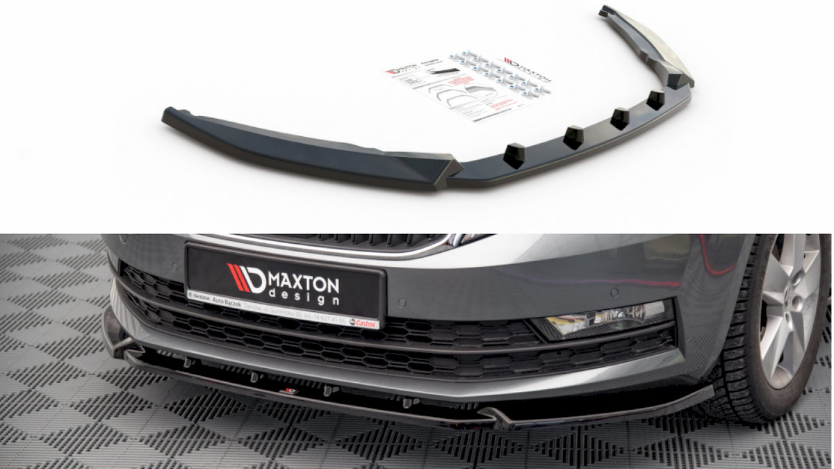 Maxton Design - Aftermarket  FRONT SPLITTER V.1 SKODA OCTAVIA MK3 FACELIFT (2016-2020)