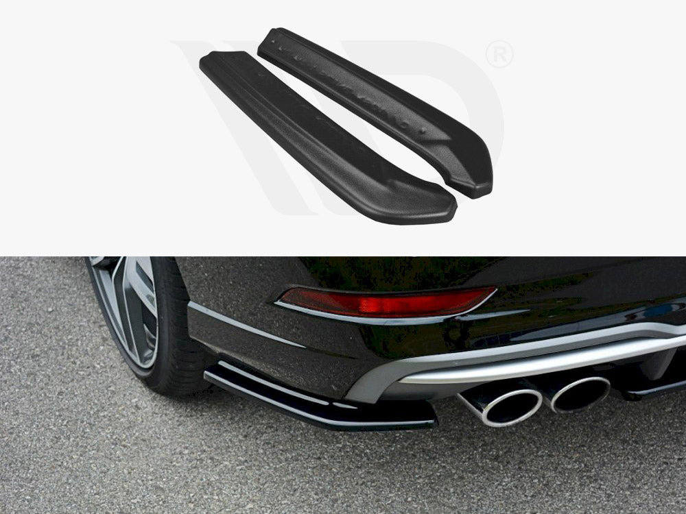 Maxton Design - Aftermarket  REAR SIDE SPLITTERS AUDI S3 / A3 S-LINE 8V FL SEDAN