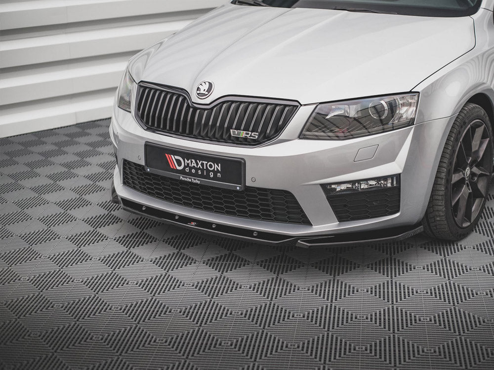Maxton Design - Aftermarket  FRONT SPLITTER V.4 SKODA OCTAVIA RS MK3 (2013-2016)